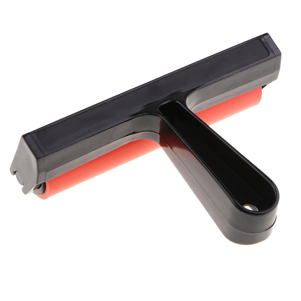 Premium Rubber Brayer Roller for Printmaking, Wallpaper, Stamping, Anti-Skid Tape Construction Tool, Gluing Application