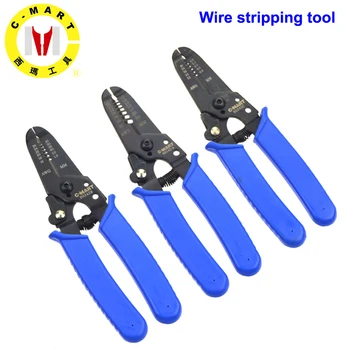 

C-MART Hand 6inch Crimping Tool Connect clamp pliers, 10-30AWG Copper cable hardened steel Wire Stripper PlierB0342