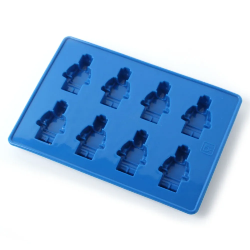Новая форма для выпечки, квадратная форма Лего, игрушка в форме кирпича, форма для льда, силиконовая форма для шоколада, форма для выпечки - Цвет: Синий