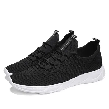 

New men's casual shoes high quality flying line knitted upper, spring and autumn fashion men's shoes, for sports shoes