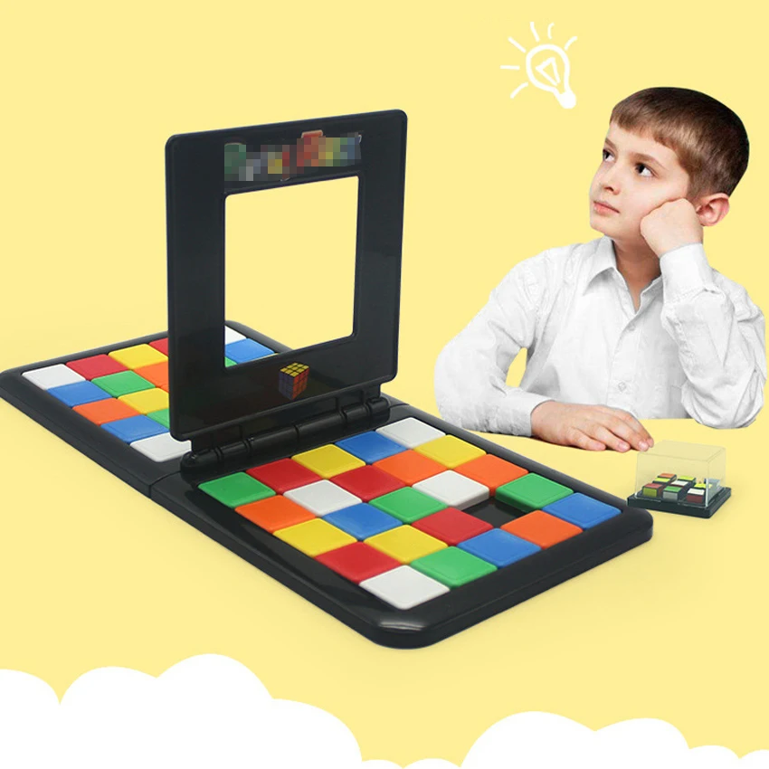 

Puzzle Cube 3D Puzzle Race Cube Board Game Kids Adults Education Toy Parent-Child Double Speed Game Magic Cubes