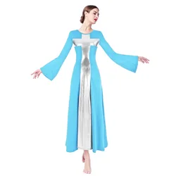 2019 Mujeres Adultos Vestido de Ballet Vestido Largo Plisado Cruz Cruzado Metálico Litúrgico Baile Alabanza Vestido Vals Tango Baile Vestidos 2019 Mujeres Adultos Vestido de Ballet Vestido Largo Plisado Cruz Cruzado Metálico Litúrgico Baile Alabanza Vestido Vals Tango Baile Vestidos