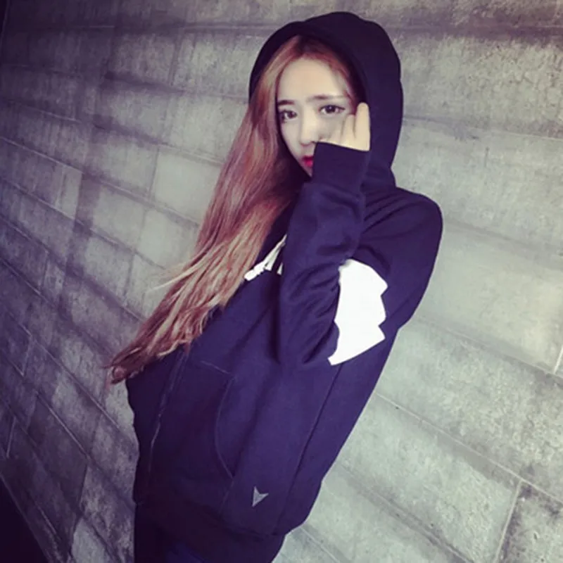 Kpop Exo sudadera con capucha para mujeres chndales de tela de moda sudadera bisbol Exo sobredosis Feminino cremallera jueg