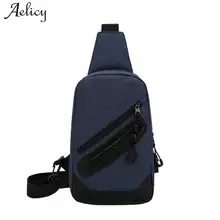 Aelicy нагрудная сумка для мужчин с usb-пакетом повседневные противоугонные мужские Наплечные сумки через плечо сумка-мессенджер слинг из полиэстра сумка