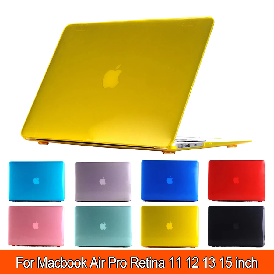 Популярный Кристальный жесткий чехол для MacBook Air 11 A1465/Air 13 дюймов A1466 Pro retina 12 13 15 дюймов+ чехол для клавиатуры