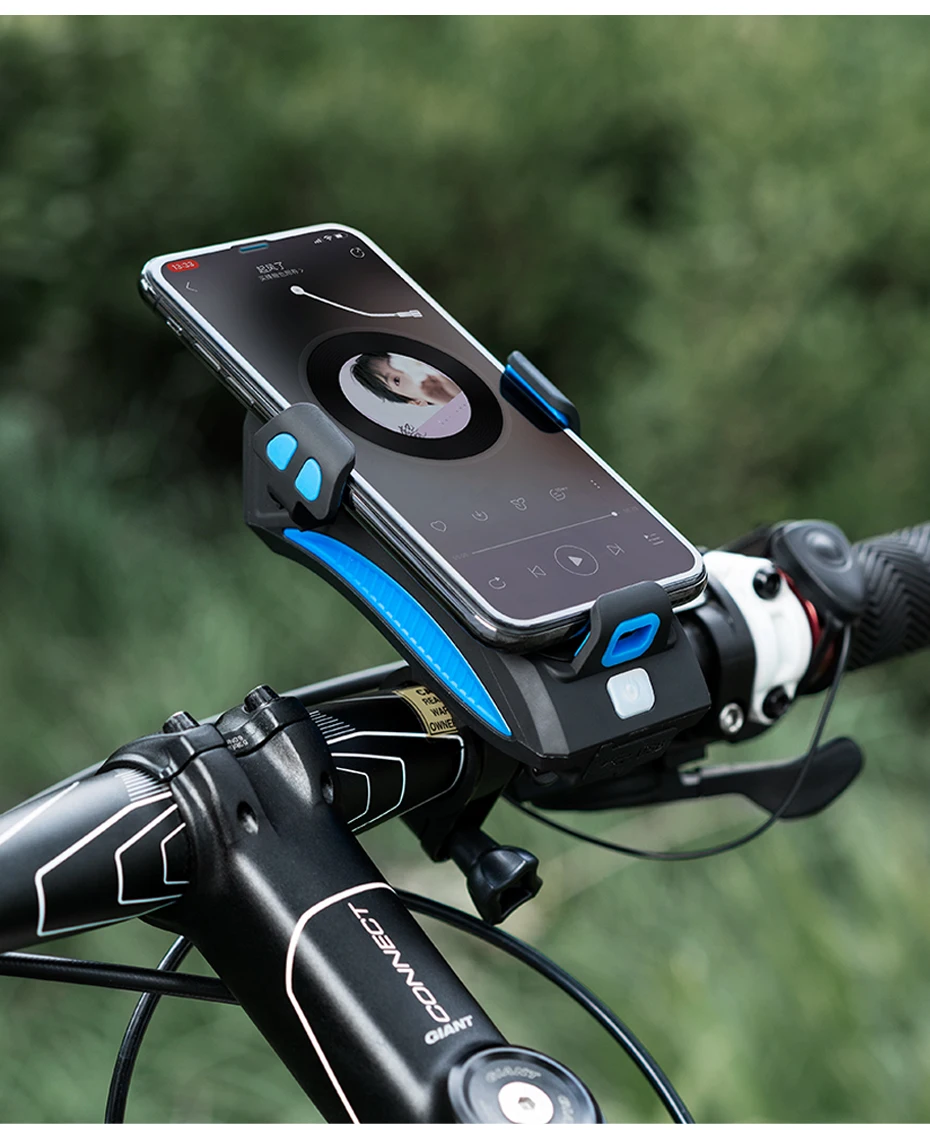Excellent CoolChange Bike Light Cycling Alarm Bell Smart phone Mount Stand Bicycle Lamp Stand 2000/4000mAh Power Bank Bicycle Front Light 23