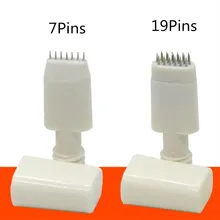 20 штук никакого струпь светильник кислорода иглы микроблейдинг Наложение теней иглы 7/19pin лезвия для мануального тату 3D туман вышивка брови