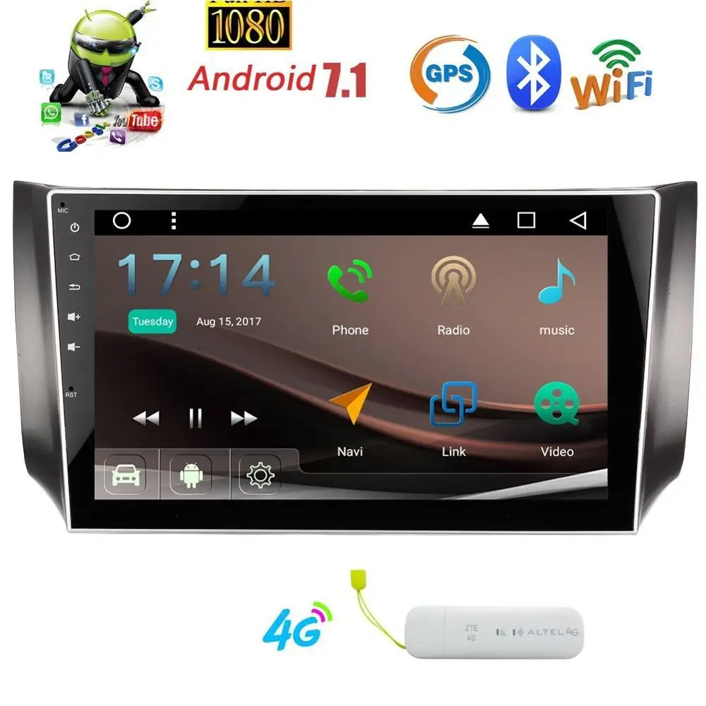 

Eincar Android 7.1 Car Stereo for Nissan 10.1 Inch Headunit GPS Sat Navi support Bluetooth Auto Radio RDS FM AM WIFI 1080P Video