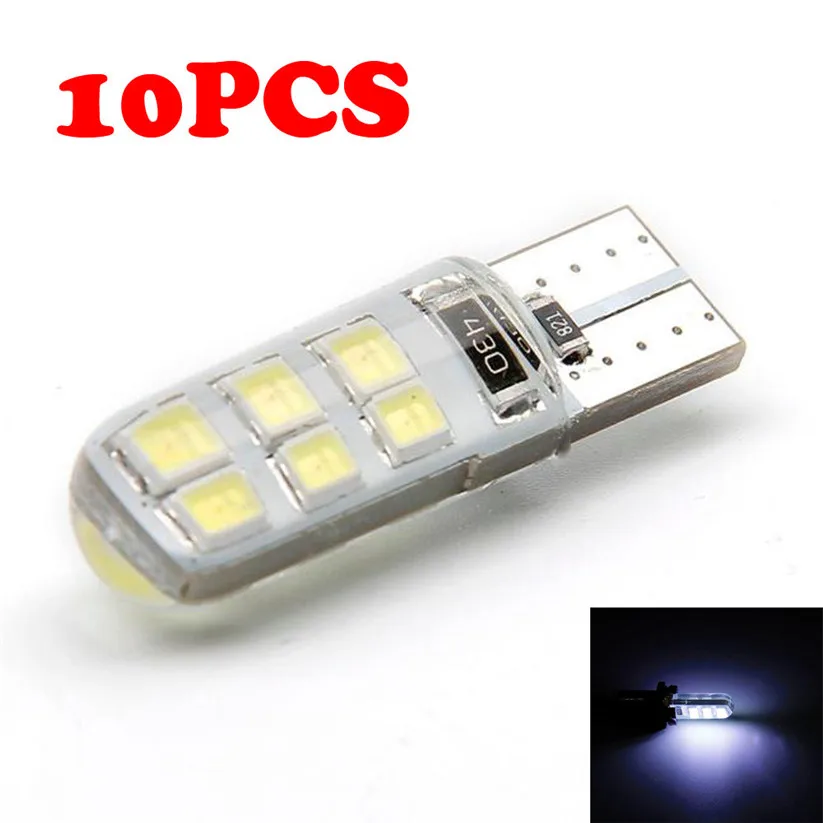 

KAKUDER 10x T10 194 W5W COB 2835 SMD 12LED Car CANBUS Super Bright License Light Bulb 2W zz0206 dropship