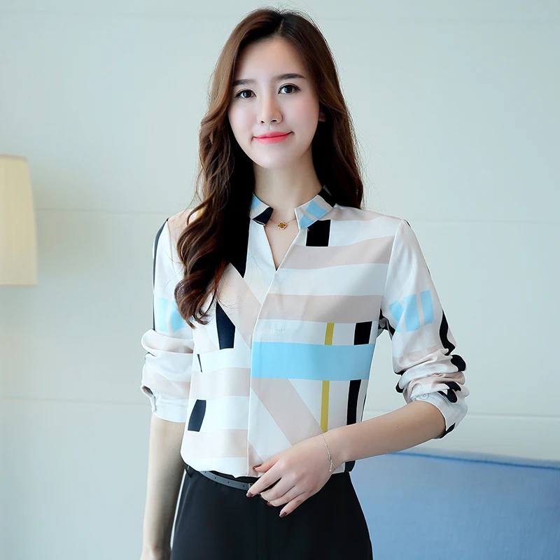 Женская офисная блузка в полоску шифоновая без рукавов 1209J 30 2019|chiffon shirt tops|chiffon