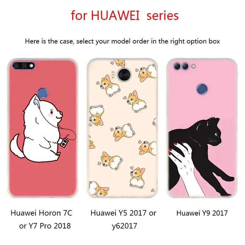 Kawaii Molang мультфильм аниме собака Кот Мягкие силиконовые чехлы для Huawei Mate 10 Lite 20 Pro Y5