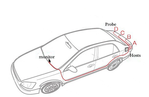 Kit de Sensor de aparcamiento de automóviles LED Parktronic coche-Detector 4 Sensor 22 MM Pantalla de retroiluminación sistema de seguridad de vehículo de Radar inverso