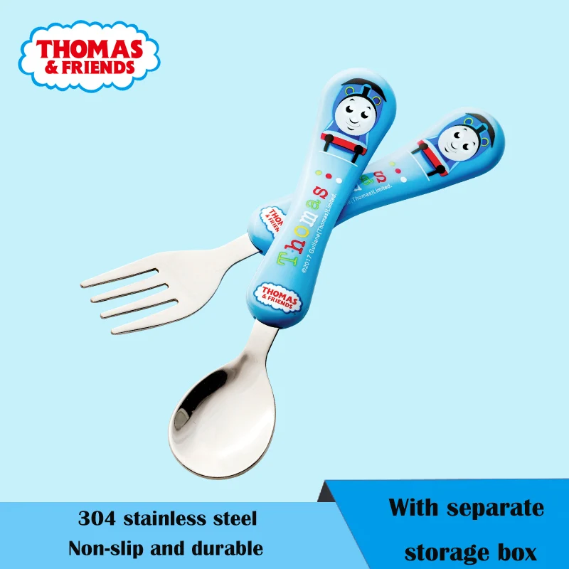 

Thomas children's spoon fork set baby feeding spoon stainless steel children eat tableware infant baby tableware accessories
