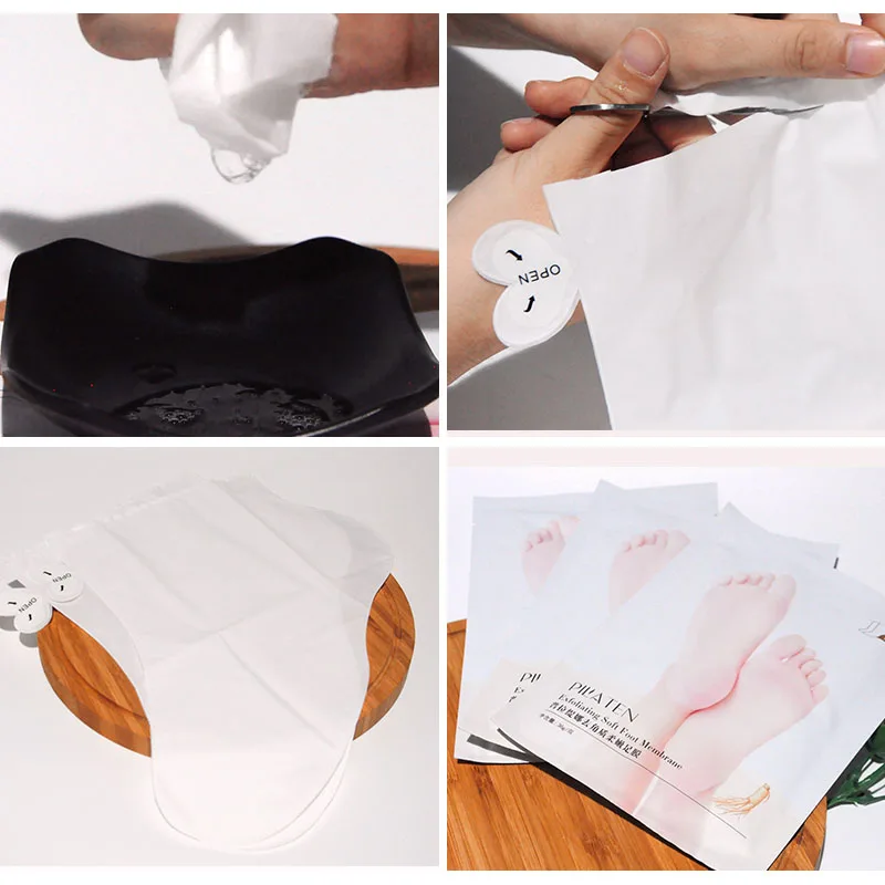 spesifikasi 2 Pasang Exfoliating Masker Kaki Kaus Kaki untuk Pedikur Kaki Bayi Kulit Kaki Masker Perawatan Kulit Detox Holika Holika Ayak Kosmetik mengupas