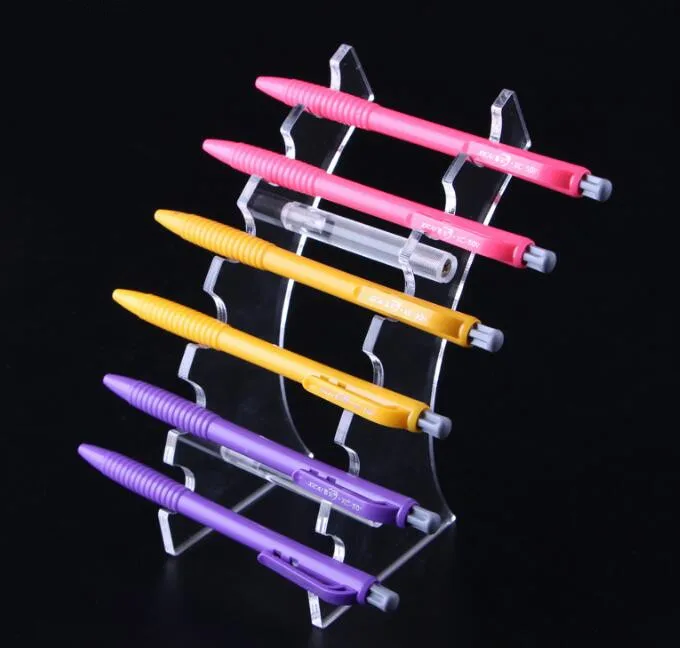 

6 Bits Clear acrylic Cosmetic Brush Eyeshadow Pencil Pen Lipstick Display Stand Rack Support Organizer Holder free shipping