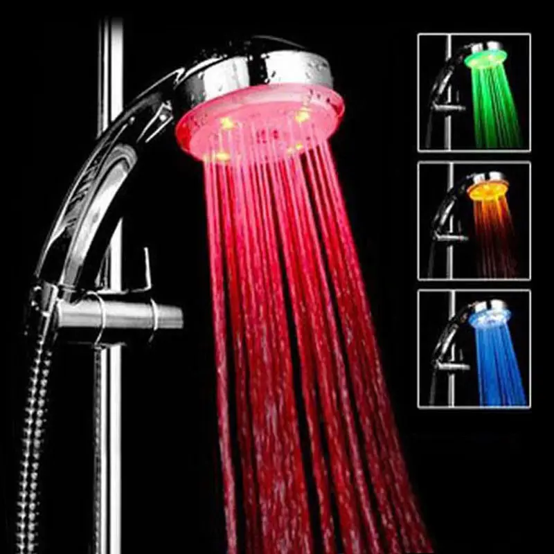 

2018 New Arrival Handheld 7Color LED Romantic Light Water Bath Home Bathroom Shower Head Glow