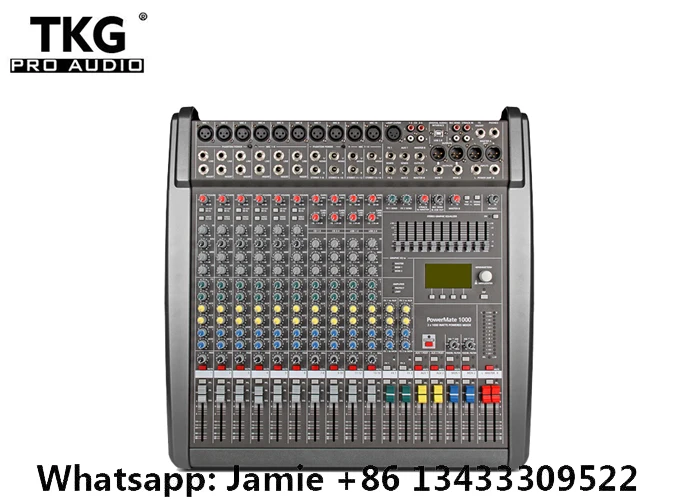 

Power mate PM1000-3 Professional sound Mixing Mixer console Sound effects 48 volt phantom power 1000 watts * 2 power amplifier