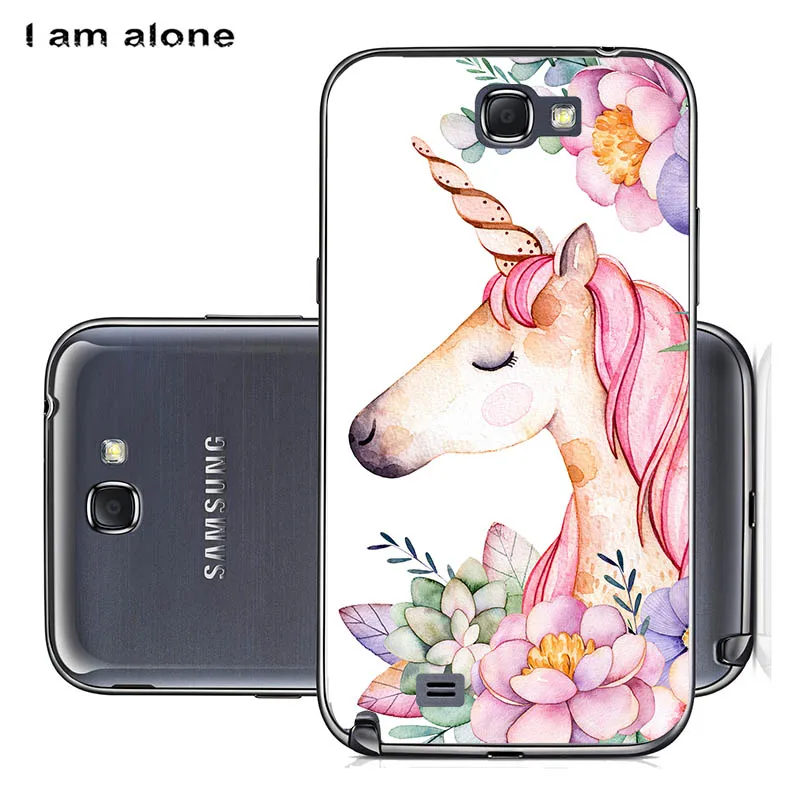 Чехлы для телефонов I am alone для samsung Galaxy Note 2 II N7100, 5,5 дюймов, жесткий пластиковый пакет, Модный Цветной Чехол для мобильного телефона