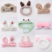 58 Styles Hair Bands for Women and Girls Makeup Mask Stretch Hair Band Cat Rabbit Ears Headdress Cartoon Hair Accessories
