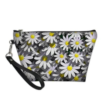 

THIKIN Cosmetic Bag for Women 3D Flower Printing Outdoor Travel Organizer Toiletry Bag Stylish Pattern Design for Women Make Up