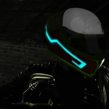 

Motorcycle Night Riding Signal Light Waterproof Durable Helmet Kit Bar Flashing Stripe LED Light Blue Pink Red Yellow