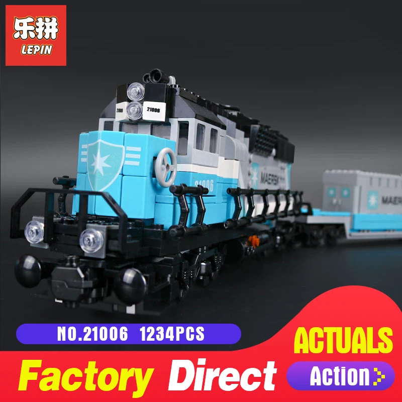 

Lepin 21006 Genuine Technic Ultimate Series The Maersk Train Set Building Blocks Bricks Educational 10219 Holiday LegoINGlys Toy