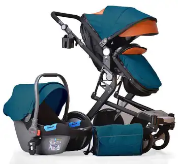 

High landscape stroller 2in1 can sit reclining folding light two-way four-wheel shock absorber baby stroller