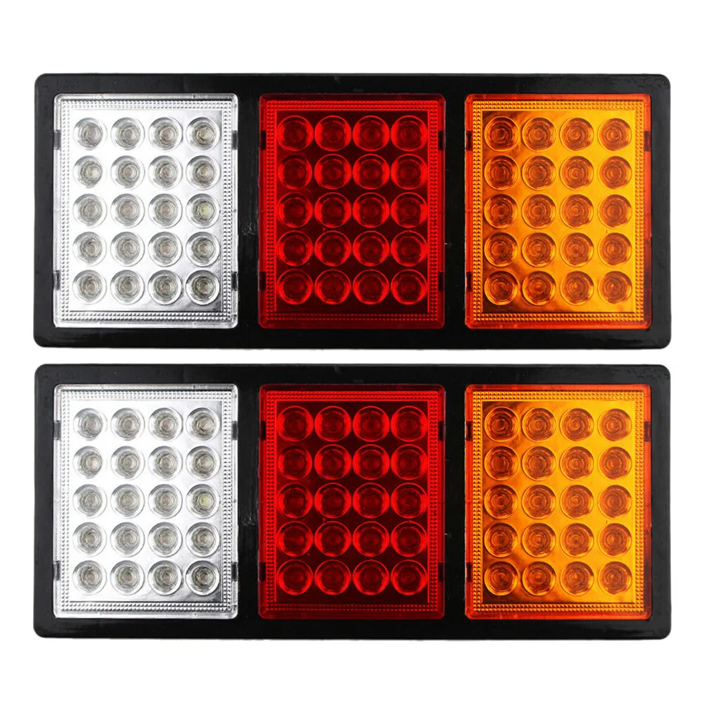 

2 Waterproof Car 60LED Tail Light Plastic Taillight Trailer 12V/24V Rear End Waterproof Car IP67