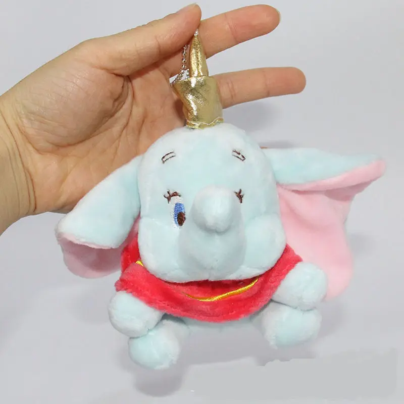 

2019 Movie 10CM Dumbo Elephant Keychain Toys Disney Stuffed Animals Plush Toy Small Pendant For Children Kid Girl Birthday Gifts