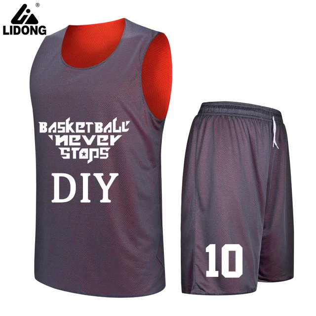 Double side Design Basketball Jersey Sets Uniforms DIY Customized
