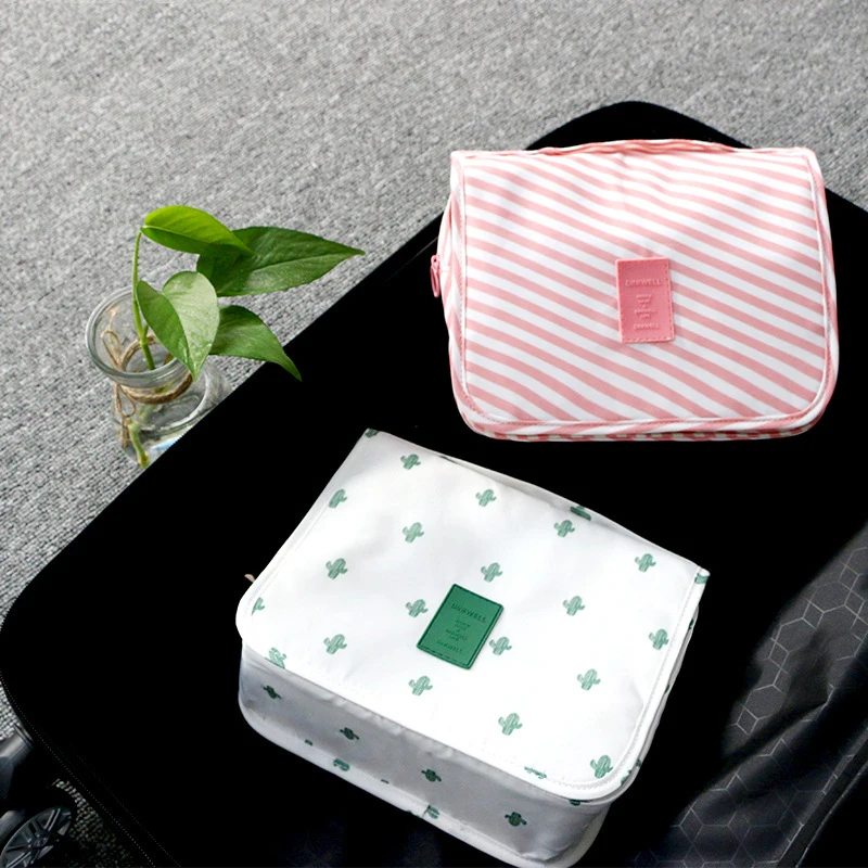 

Travel Organizer Bag Double Faced Twill Waterproof Travel Hang Cosmetic Bag Women Make Up Wash Toiletries Storage Pouch