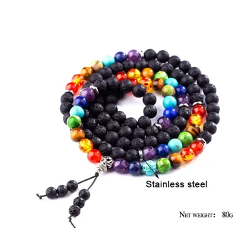

2pcs) Lava Stone Essential Oil Diffuser Necklace Aromatherapy Jewelry Yoga Healing Balance Beaded Tassel Diffuser Necklace