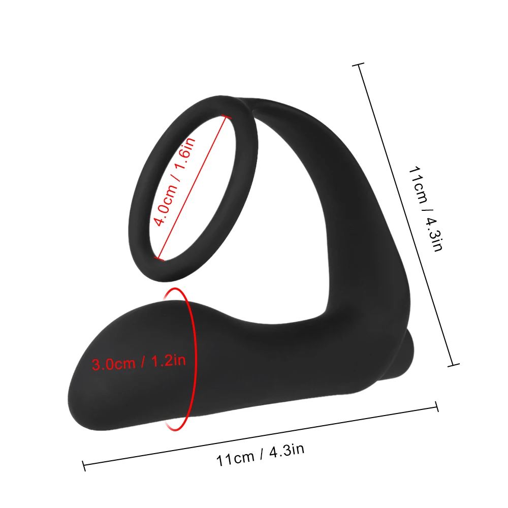 Silicone Male Prostate Massager Vibrating Butt Plug Anal Vibrator Masturbator P-Spot Stimulator Adult Anal Sex Toys for Man Gays