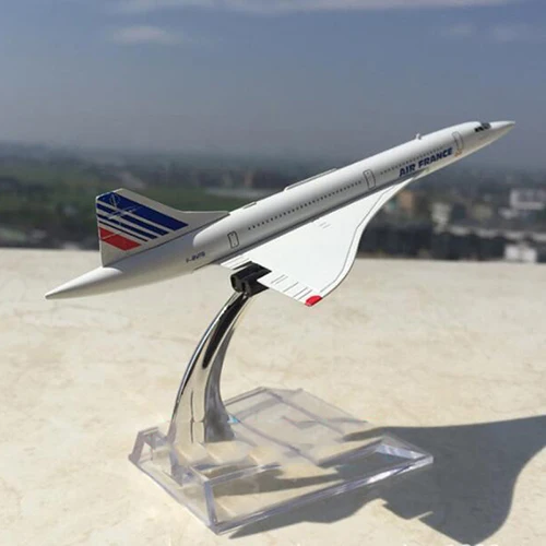 14 см Concorde Air Франция 1976-2003 авиакомпания модель 1:400 сплав коллекционная игрушка дисплей самолет Модель Коллекция для детей - Цвет: with base