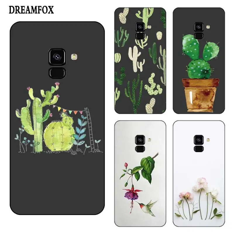 N277 Cactus Wallpaper Black Silicone Case Cover For Samsung Galaxy J2 J3 J4 J5 J6 J7 J8 Pro Plus Prime 2018 2017 |