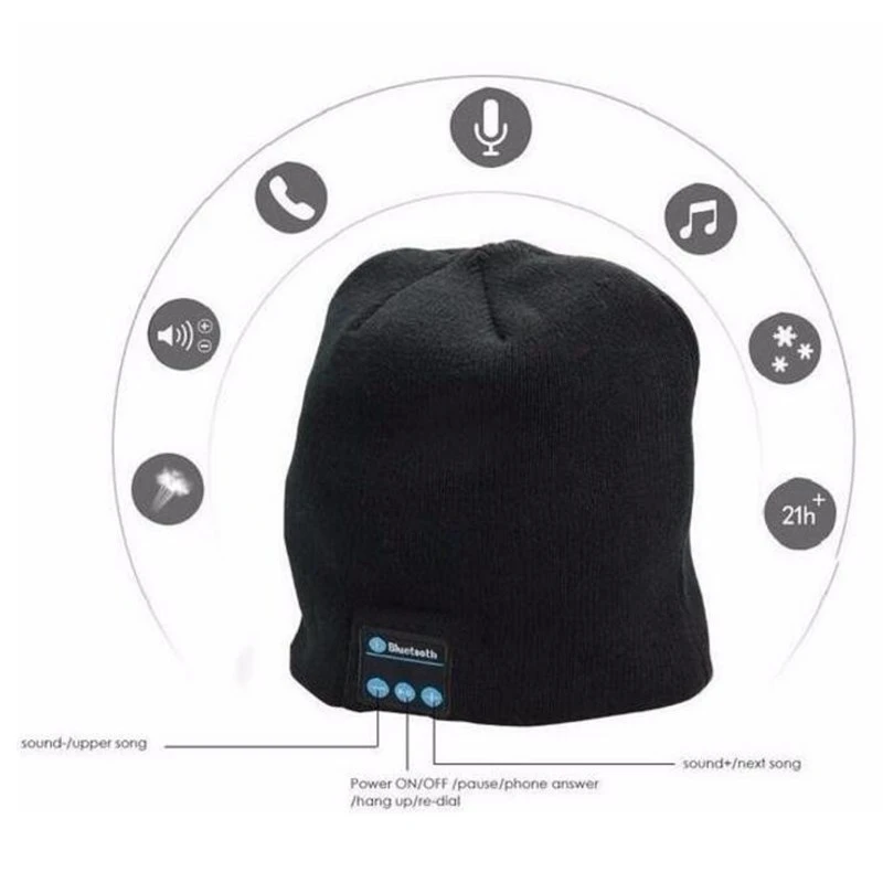 10 шт.! Bluetooth V4.2 Beanie вязаная зимняя шапка для наушников Hands-free Mp3 Спикер микрофон волшебная музыка умная шапка для мальчиков и девочек, мужчин и женщин
