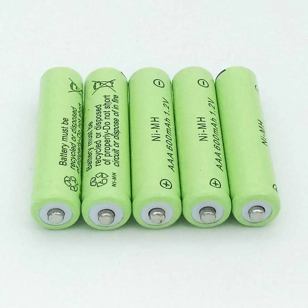 12 шт. в партии AAA перезаряжаемые батареи AAA NiMH 1,2 V 600mAh ni-mh 3A предварительно заряженные аккумуляторные батареи