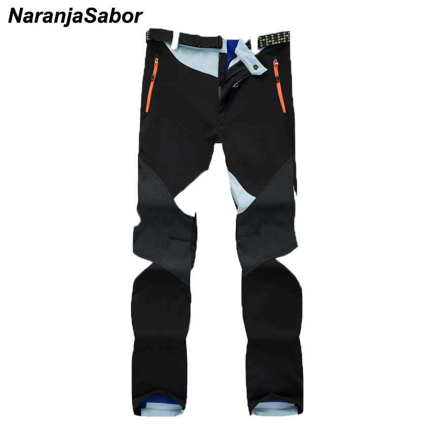 NaranjaSabor новые женские зимние штаны водонепроницаемые теплые ветрозащитные Женские флисовые толстые лоскутные брюки женская брендовая одежда