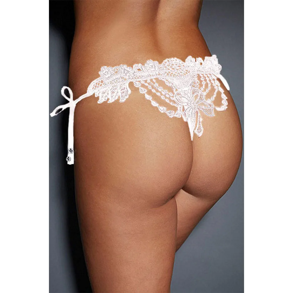 

Sexy underwear women lady Girl Bowknot Beads Lace Panties Knicker Thong Lingerie sexy hot erotic