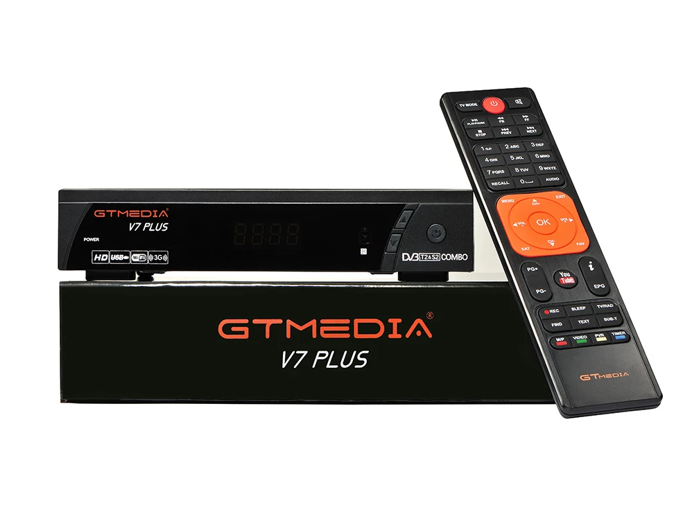 GTmedia V7 плюс DVB-S2 и DVB-T2 списком спутниковый ресивер full HD 1080 p MPEG4 H.265 телеприставке поддерживает Poweuv