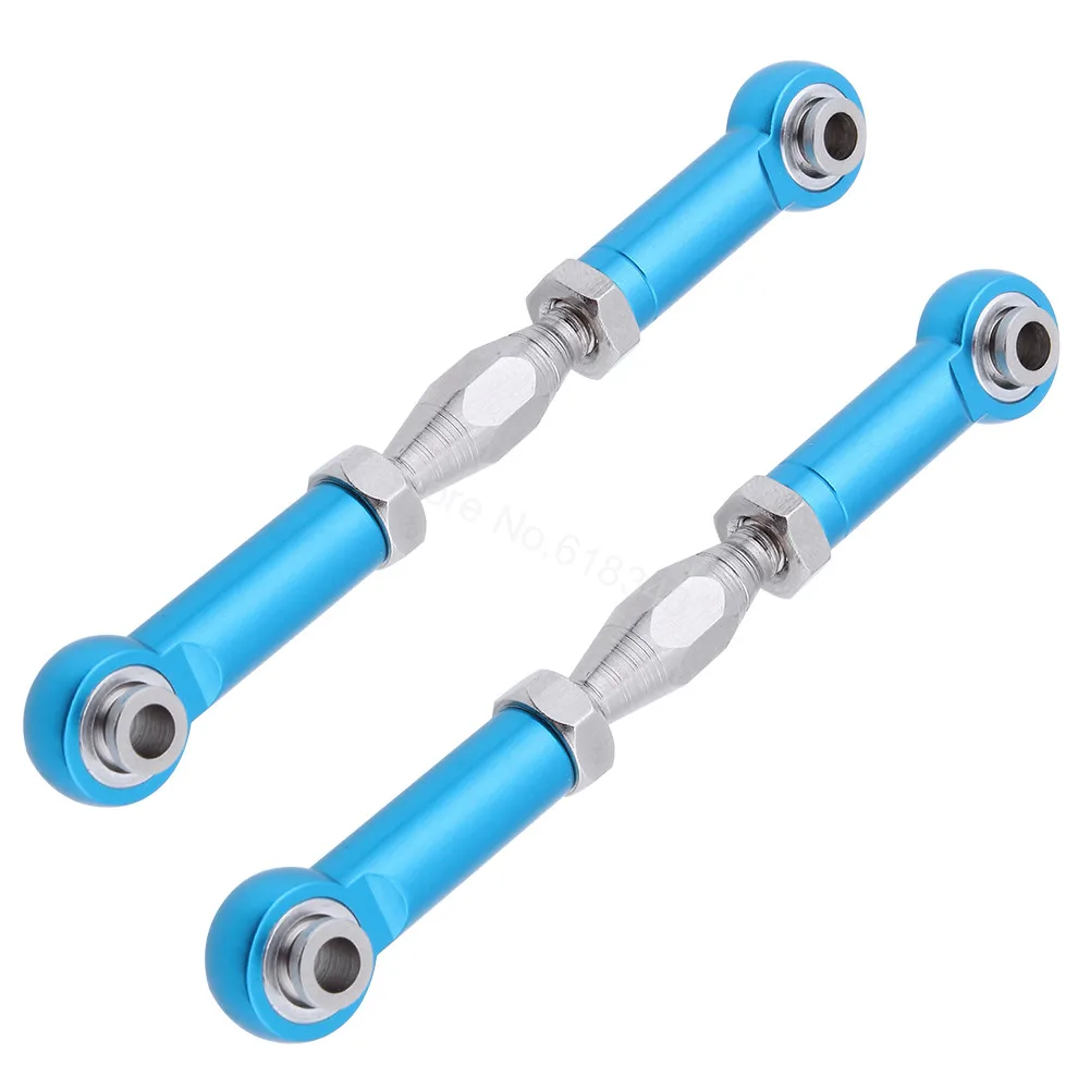 2pcs 106017 06048 Aluminum Steering Linkage For HSP 1 10 R C Model Car Off Road