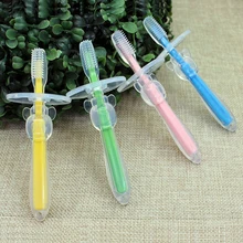 1 Pc 2016 New Safe Soft Silicone Kids Teether Training Toothbrushes Environmental Dental Oral Care For Babies Free Shipping
