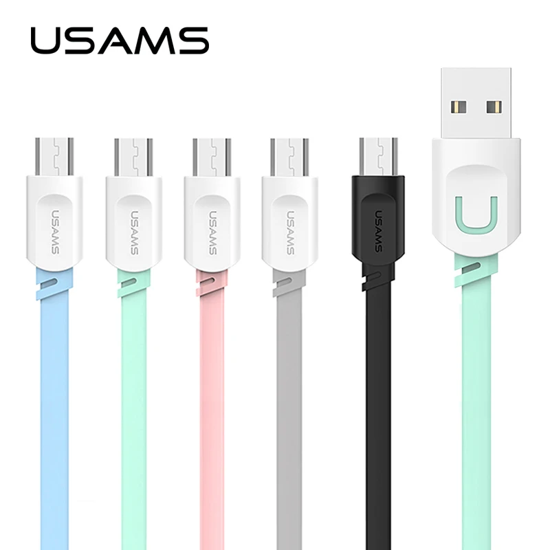 Usb микро-кабель оригинал USAMS плоским зарядное устройство для передачи данных 1 м