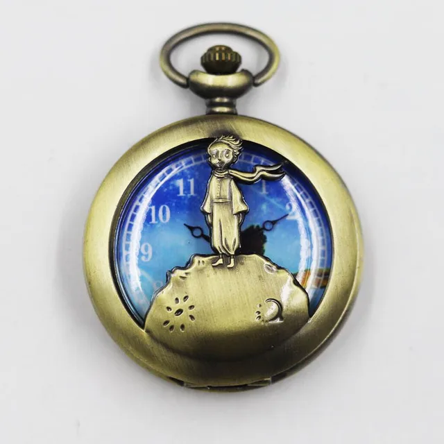 Hot Selling Classic The Little Prince Movie Planet Blue Bronze Vintage Quartz Po Hot Selling Classic The Little Prince Movie Planet Blue Bronze Vintage Quartz Po