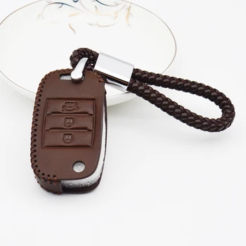

Leather Car Key Cover Car Keychain For KIA Rio K2 Sportage Optima K5 Ceed Sorento Cerato K3 K4 K5 QL K5 Picanto Soul Forte KX5