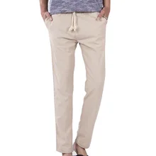 CALOFE Лен мужские повседневные штаны Лето г. Тонкий прямые спортивные бег мотобрюки мужской хлопок тренажерный зал фитнес Sack Pantalones