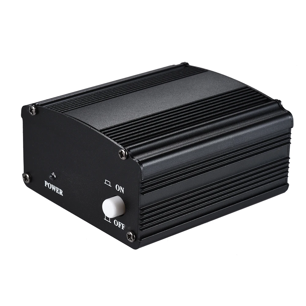 1 Channel 48V Phantom Power Supply with Adapter & 3.5mm Male to XLR