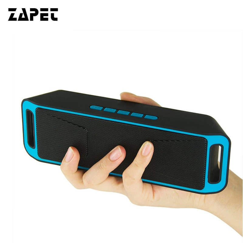 

ZAPET Portable Wireless Speaker Bluetooth Receiver 3D Surround Stereo with TF Card FM Radio Built-in Mic Dual Speakers Soundbar