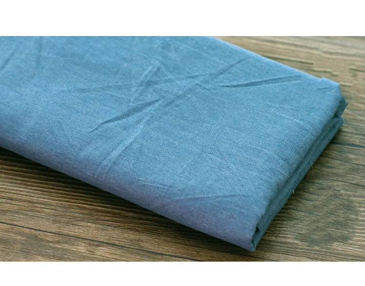 Тонкие хлопок синие джинсы джинсовая ткань цвета индиго на полметра DIY швейная Лоскутная Ткань