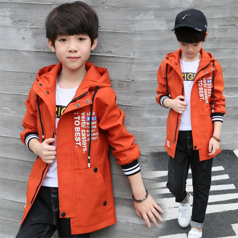 Новая детская одежда осенне-зимнее пальто для мальчиков в Корейском стиле, утепленный Тренч для мальчиков